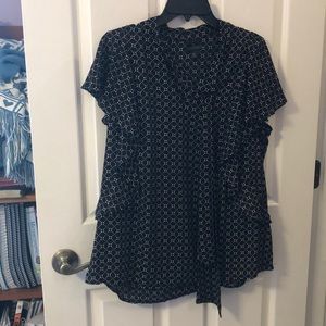 Black & White Worthington Blouse Size XL